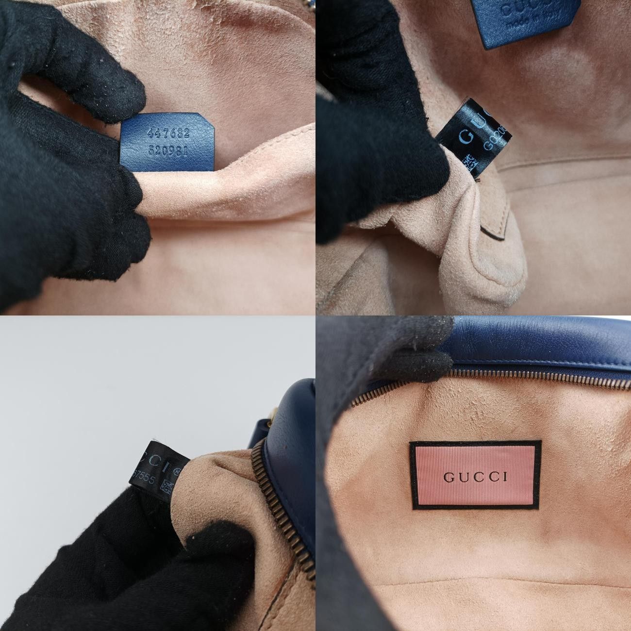 グッチGucciGGマーモント ネイビー×マルチ