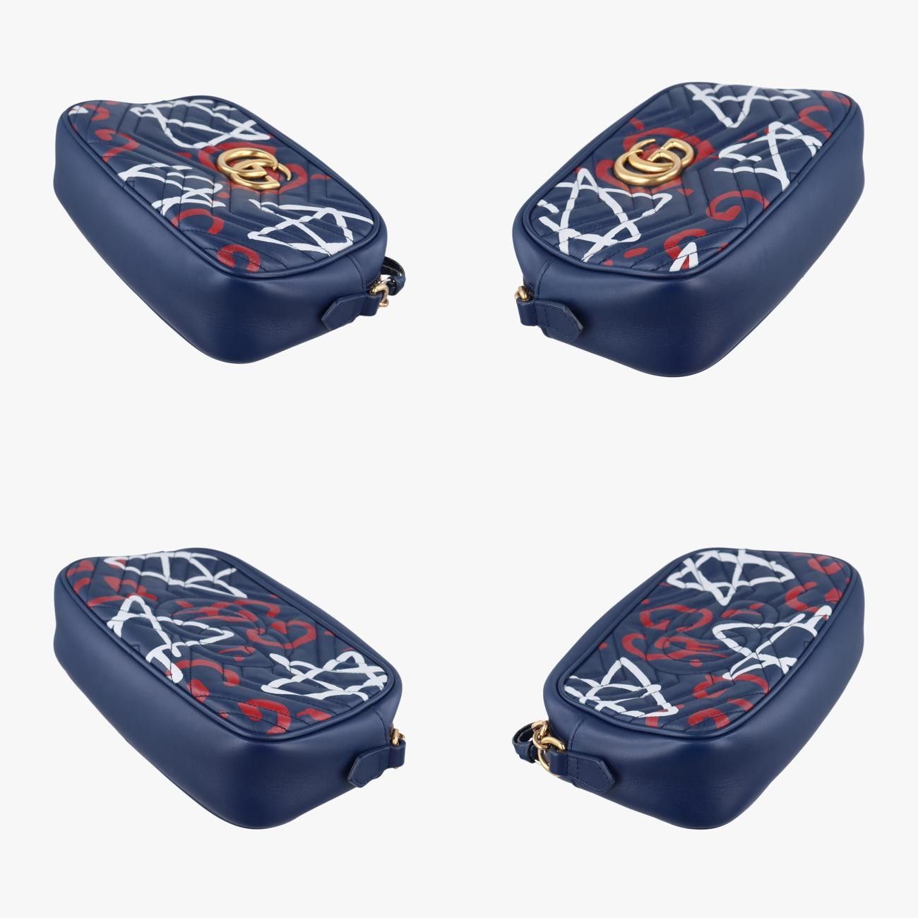 グッチGucciGGマーモント ネイビー×マルチ