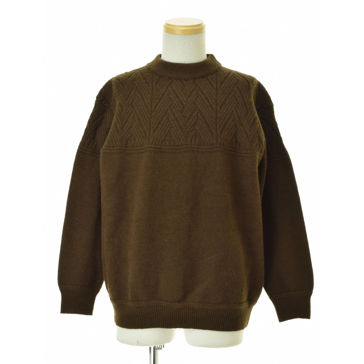 STILLBYHAND】KN0593 MOCK NECK LAMBSWOOL SWEATER長袖ニットセーター 