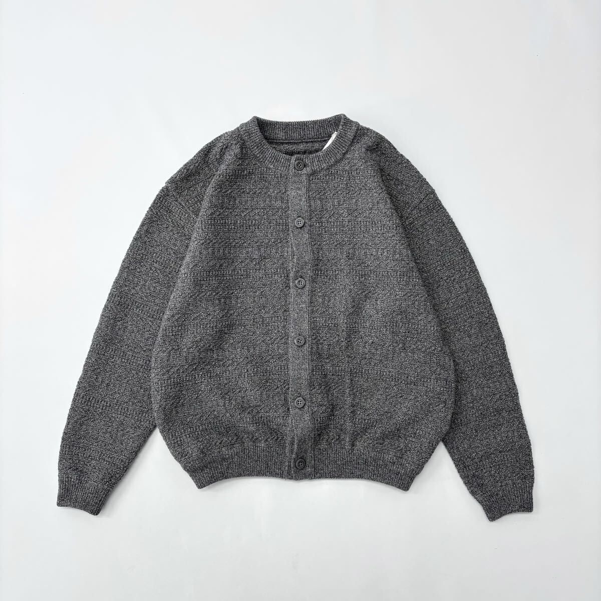 24 aw 2025 crepuscule クレプスキュール Fair Isle Links CD 2403-006 丸首 カーディガン D.GRAY サイズ 1 定価24 200円 712-0070