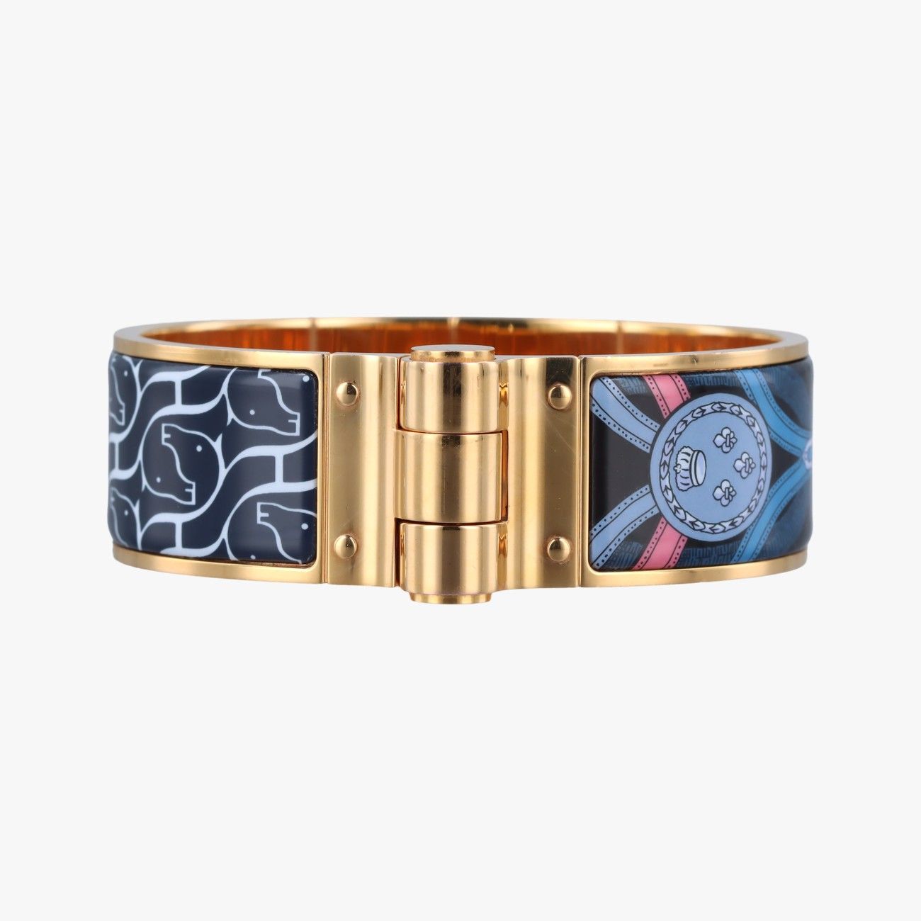 エルメスHermesクリッククラック ブルー×ゴールド×マルチ GP SP 01 56