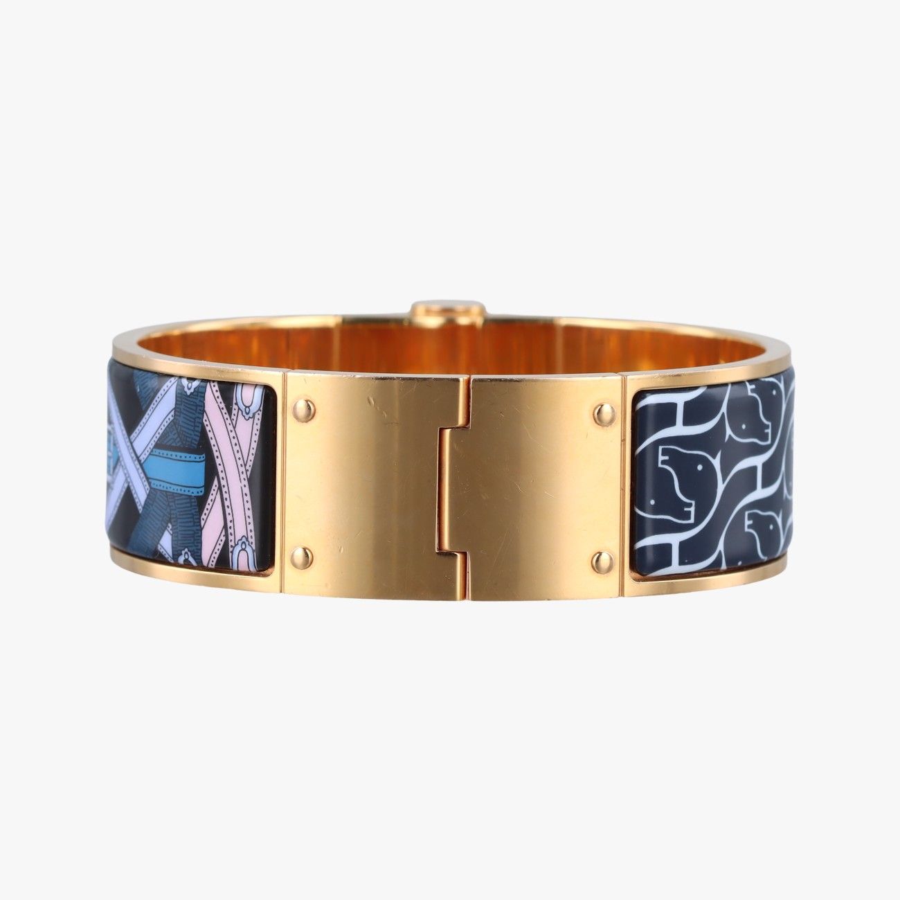 エルメスHermesクリッククラック ブルー×ゴールド×マルチ GP SP 01 56