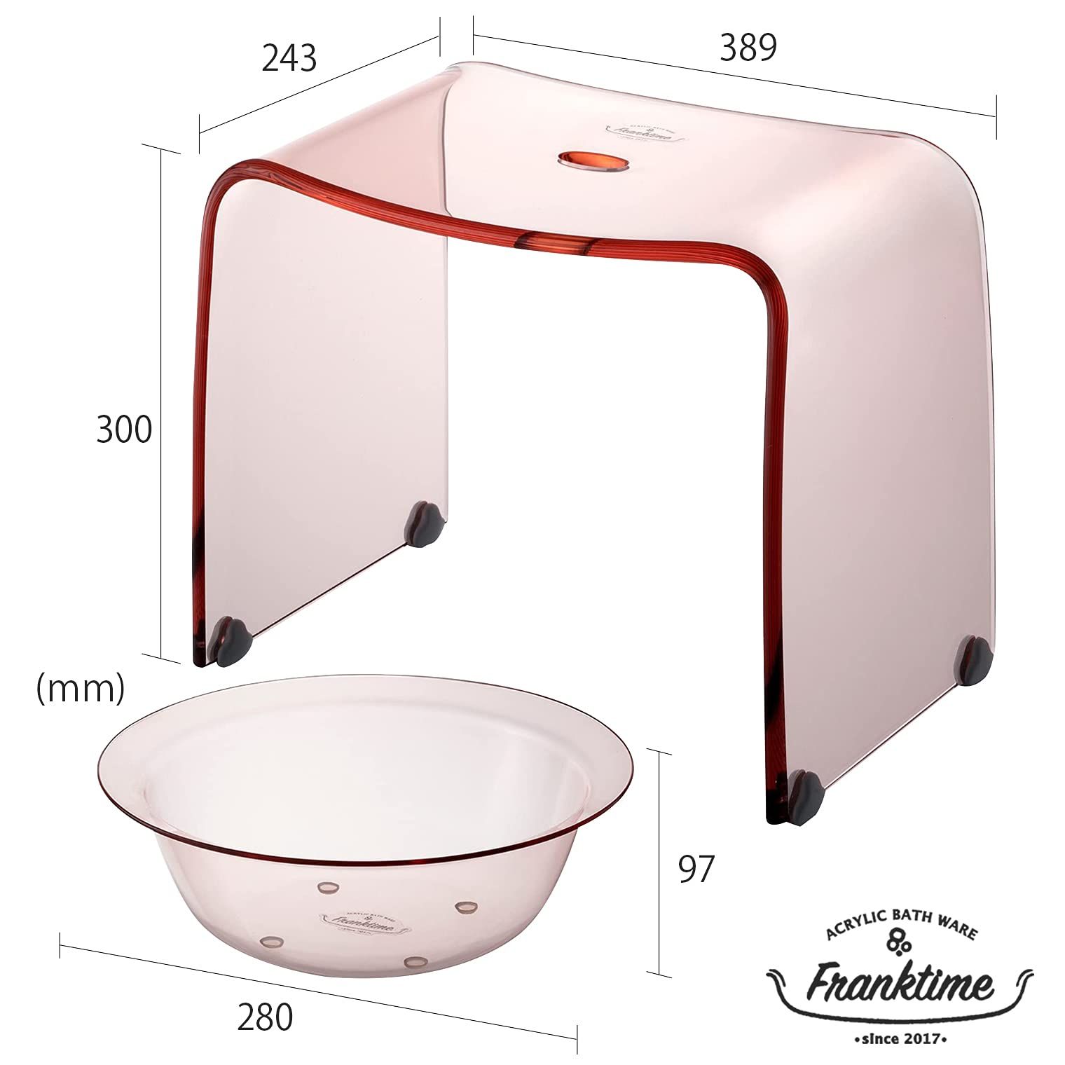 セット品 リス フランクタイム クリアピンク ウォッシュボールS バスチェアーL