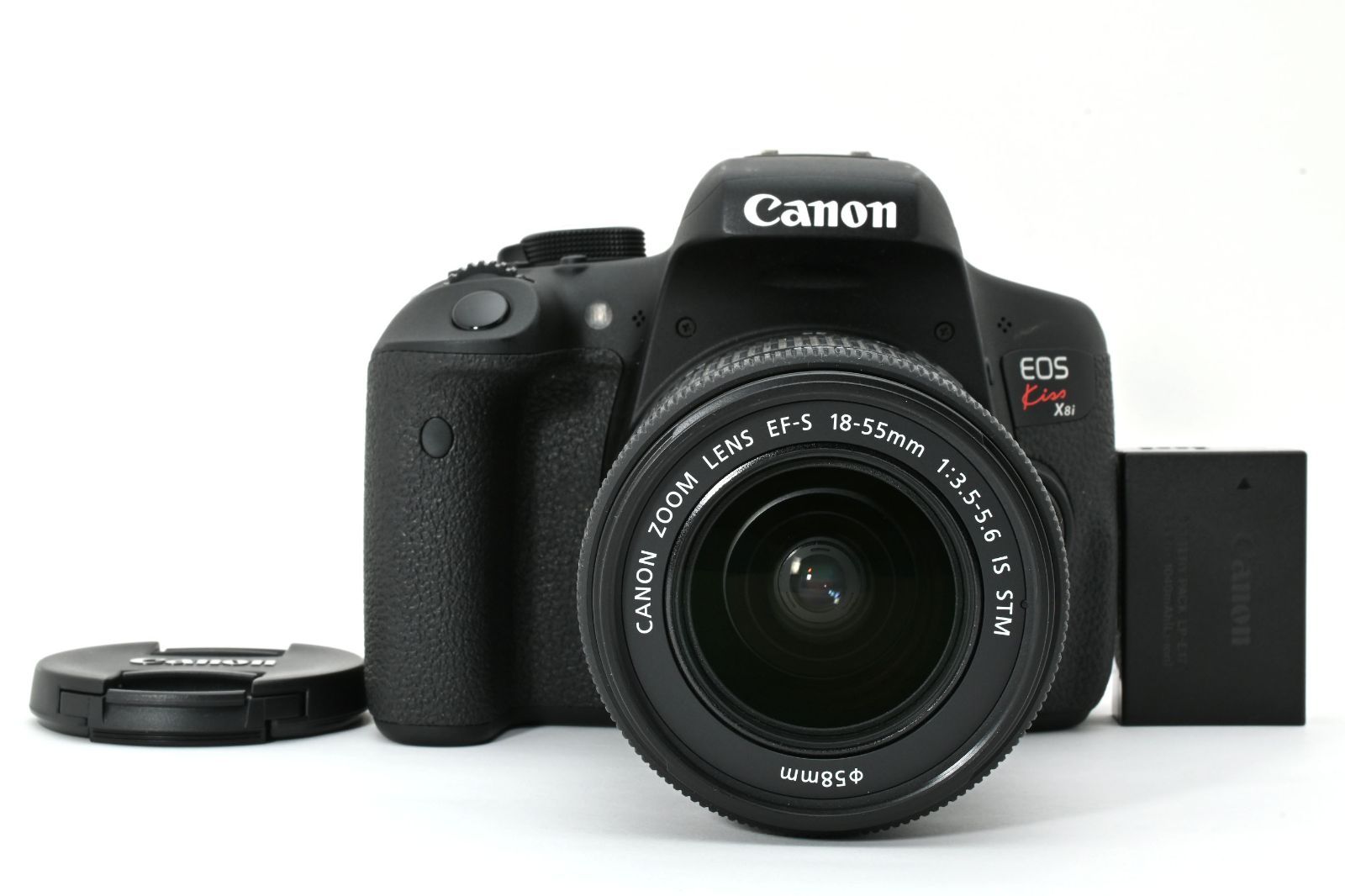 キャノン Canon EOS Kiss X 8 i EF-S 18-55 mm 1 3.5-5.6 IS STM レンズキット 望遠 ズーム レンズ A 0644