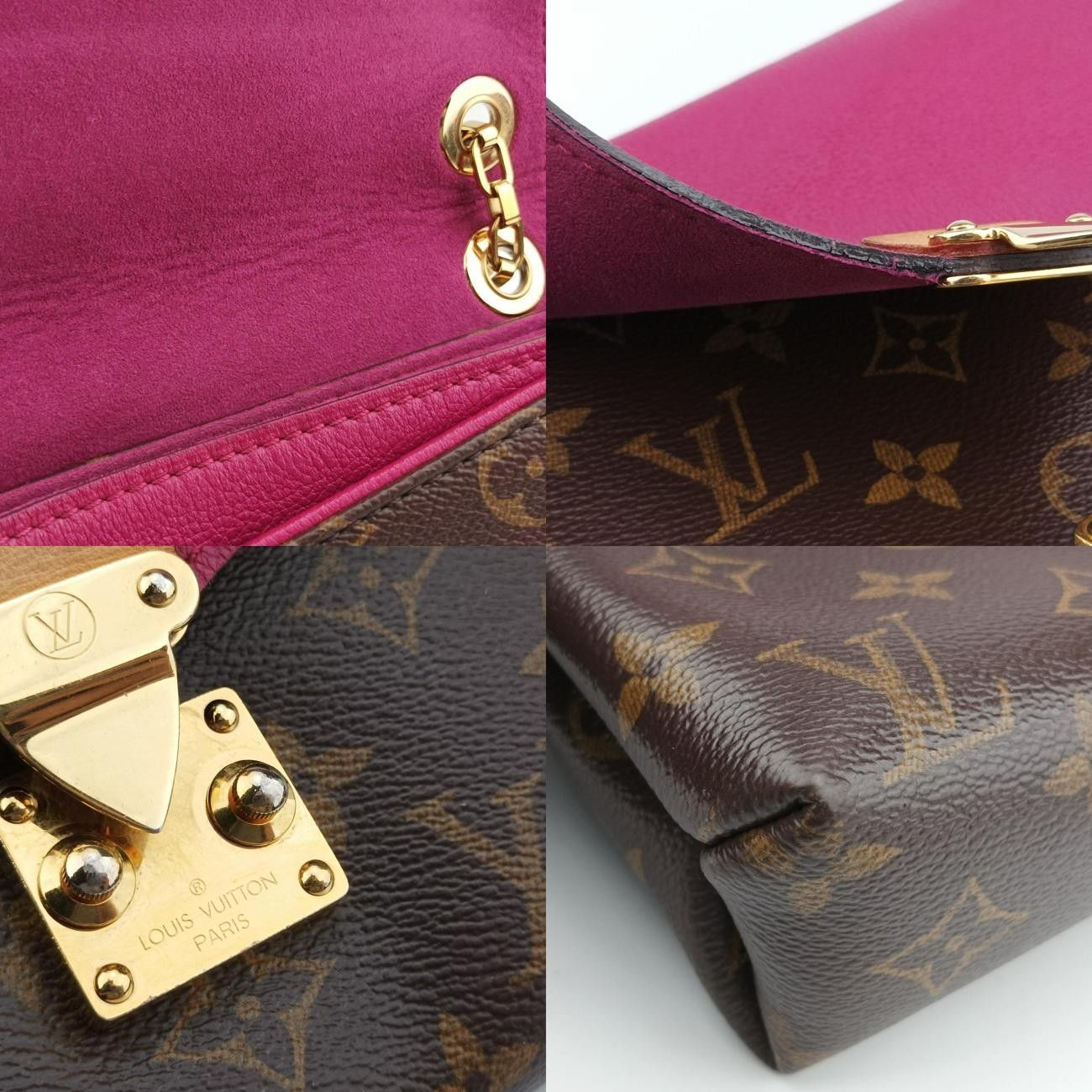  ルイヴィトンLouis Vuittonパラスチェーン モノグラム ブラウン系×オロール モノグラムキャンバス×カーフレザー M 41200 製番不明 メッセンジャーバッグ ショルダーバッグ