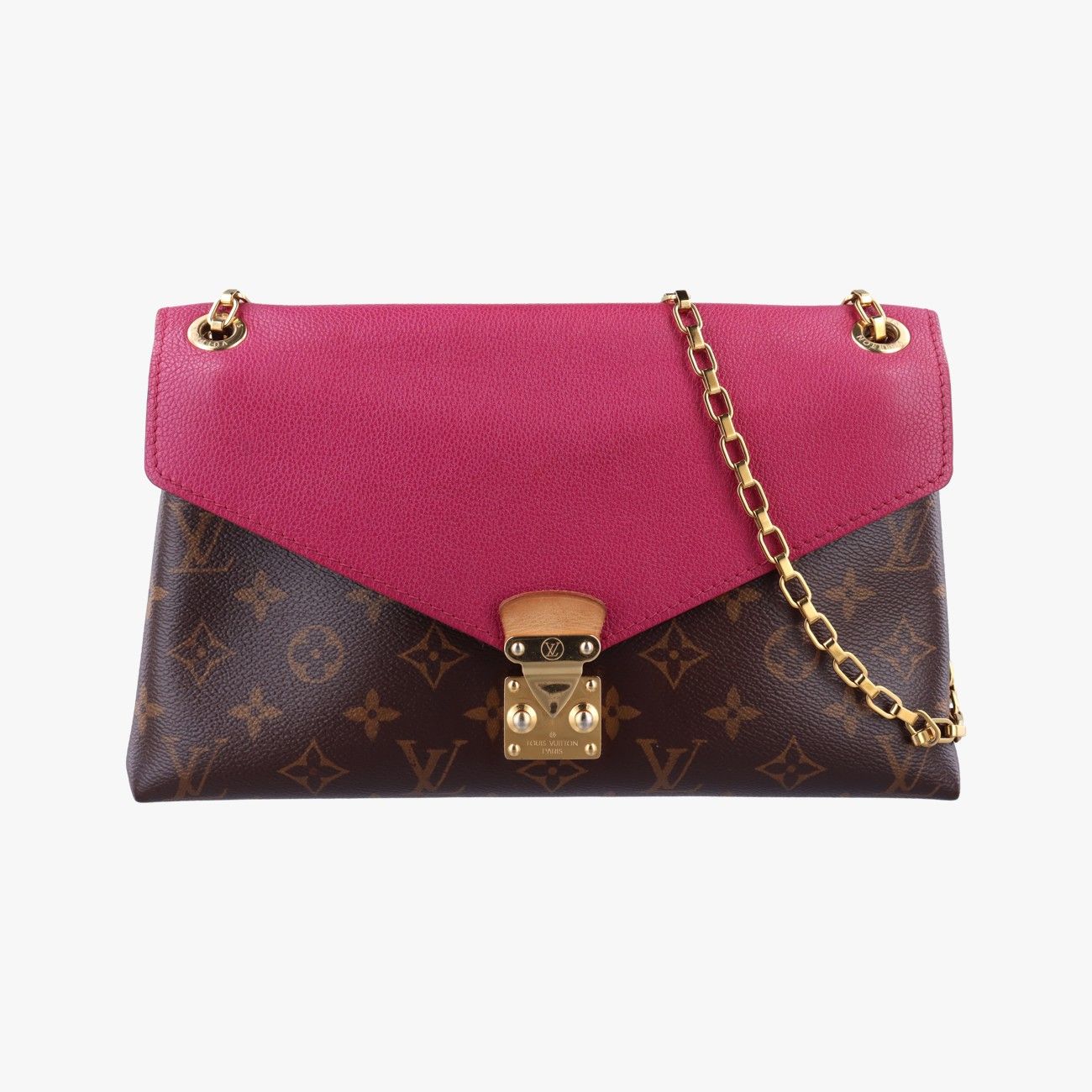 ルイヴィトンLouis Vuittonパラスチェーン モノグラム ブラウン系×オロール モノグラムキャンバス×カーフレザー M 41200 製番不明