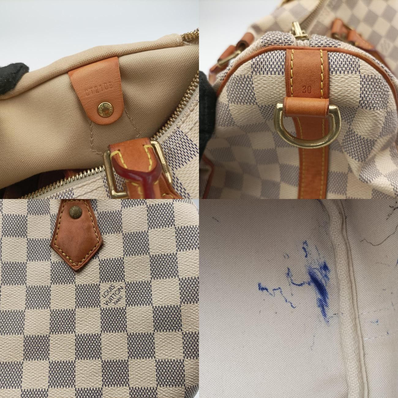 ルイヴィトンLouis Vuittonスピーディ30 アズール ダミエキャンバス