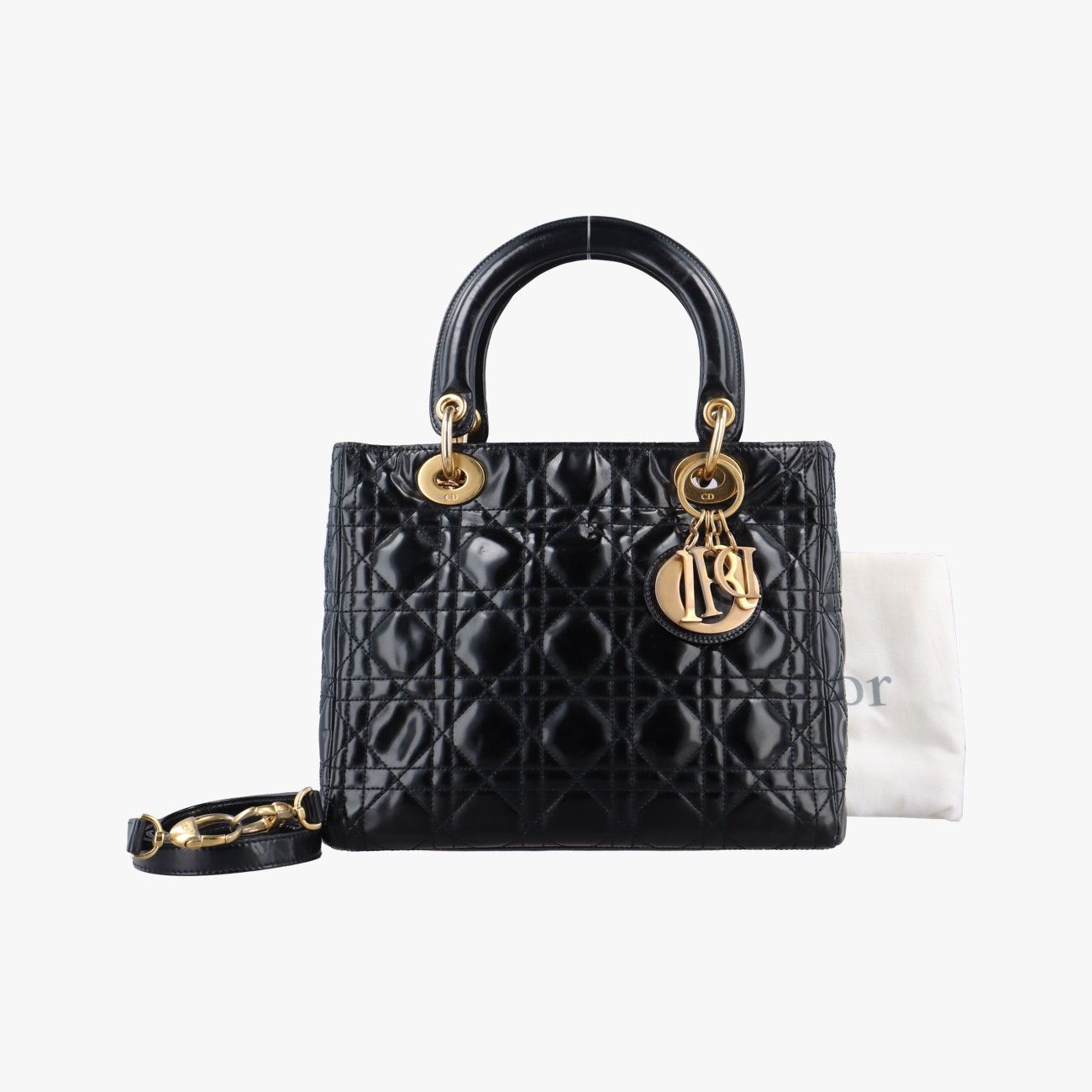 クリスチャンディオールChristian Diorレディディオール ブラック パテント MA-0927