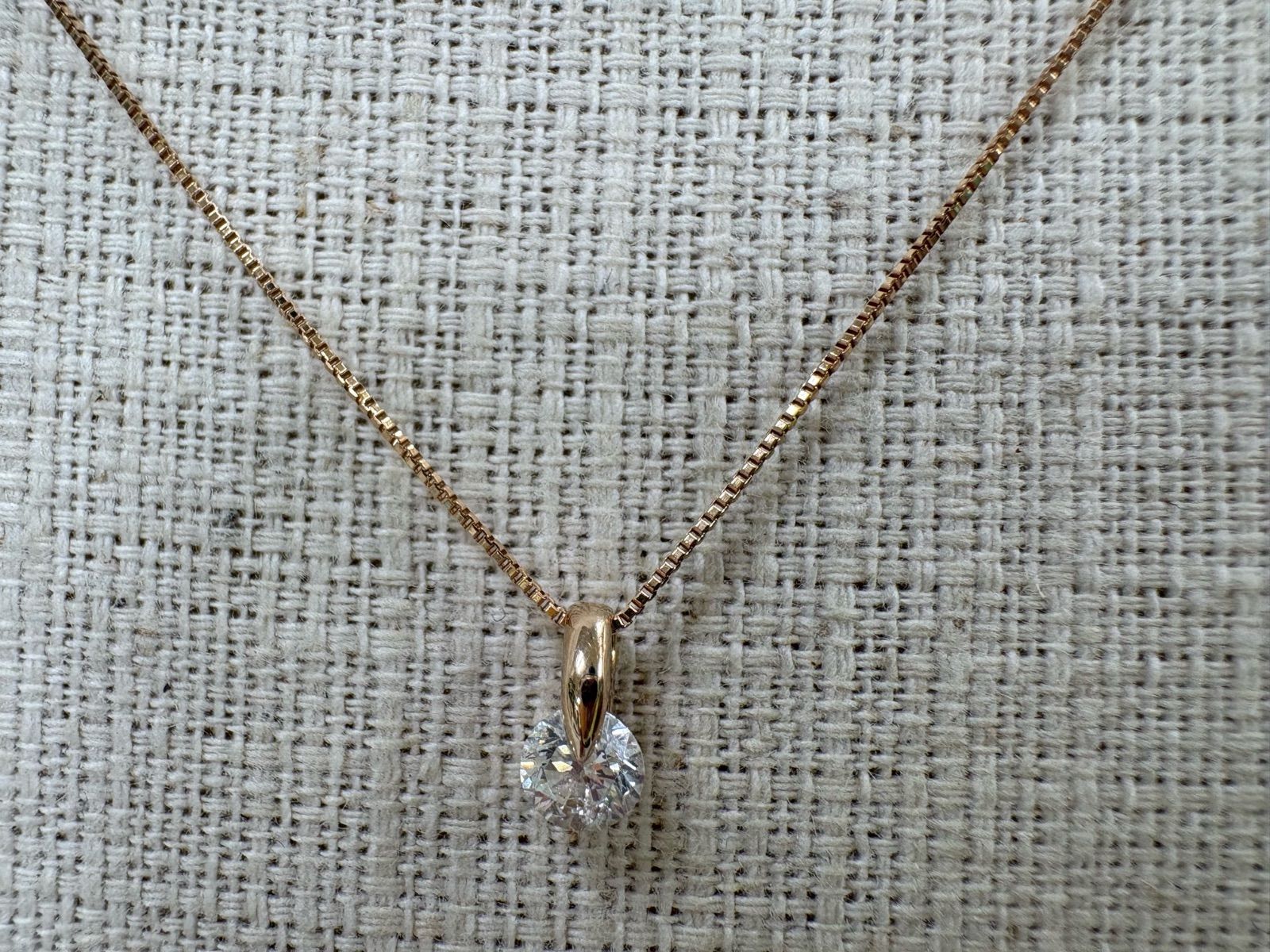 ノンブランドジュエリー ダイヤモンドネックレス K 18 PG 18ピンクゴールド ネックレス