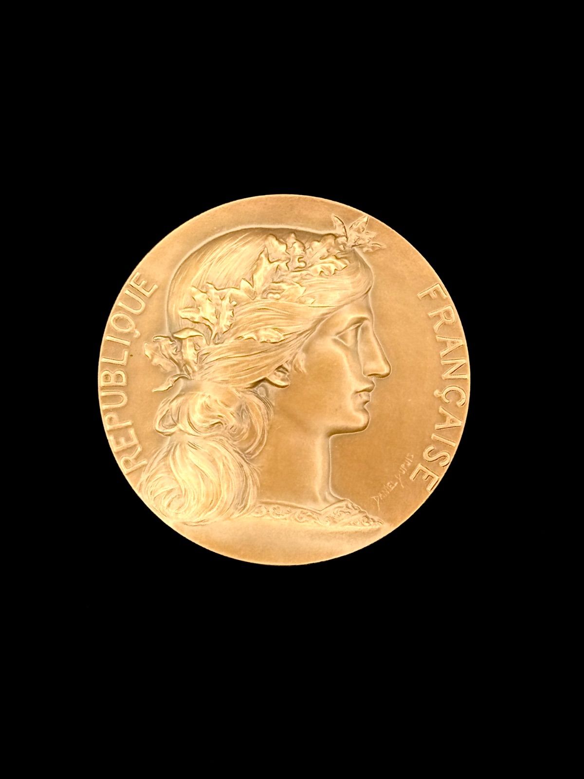 大型ブロンズメダル フランス共和国 マリアンヌ像 ダニエル デュピュイ 1983年製