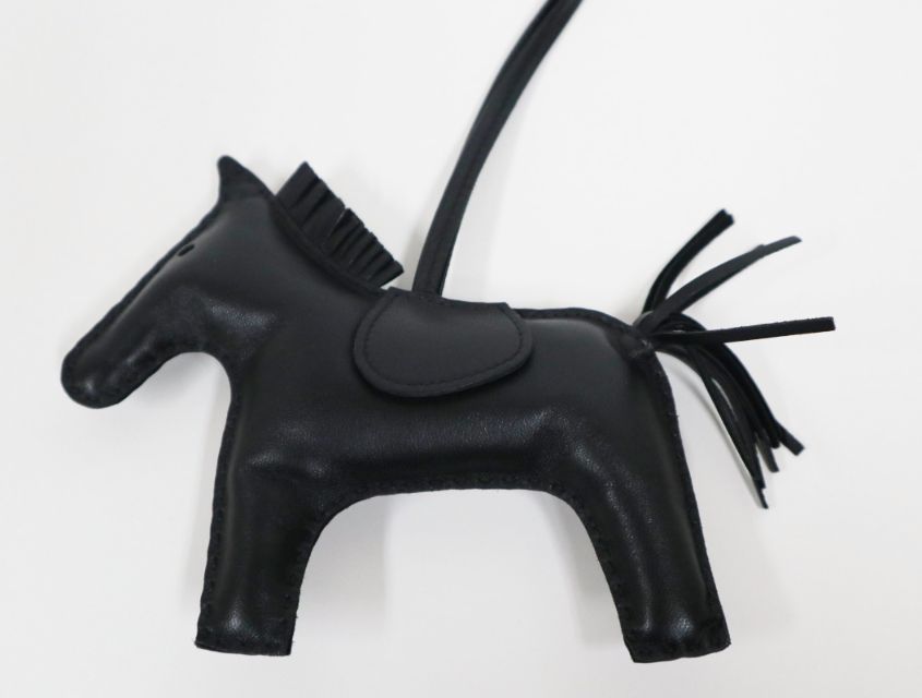 エルメス HERMES ロデオ GM SO BLACK 黒 ブラック アニューミロ ラム バッグチャーム D刻印