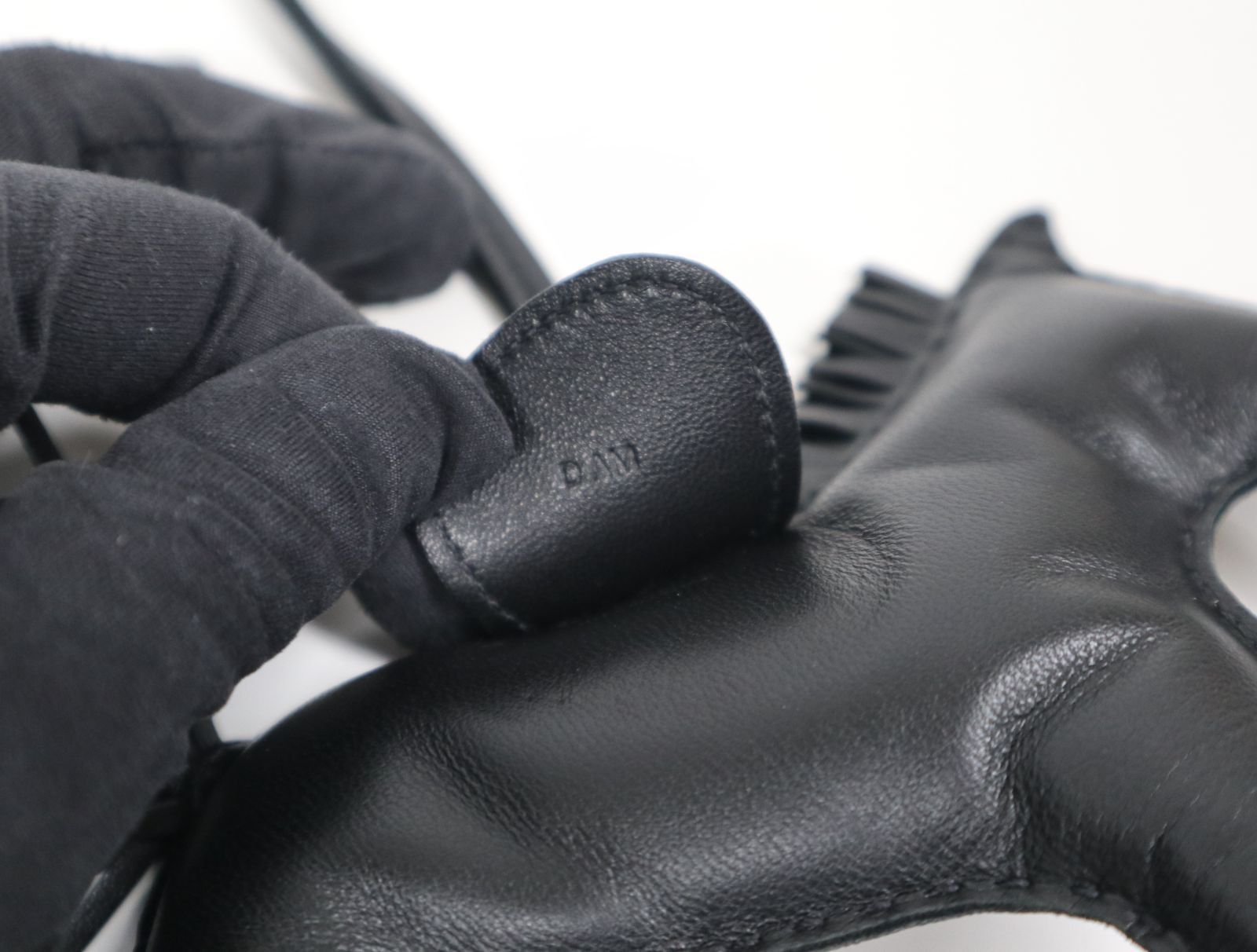  エルメス HERMES ロデオ GM SO BLACK 黒 ブラック アニューミロ ラム バッグチャーム D刻印 キーホルダー キーリング 小物