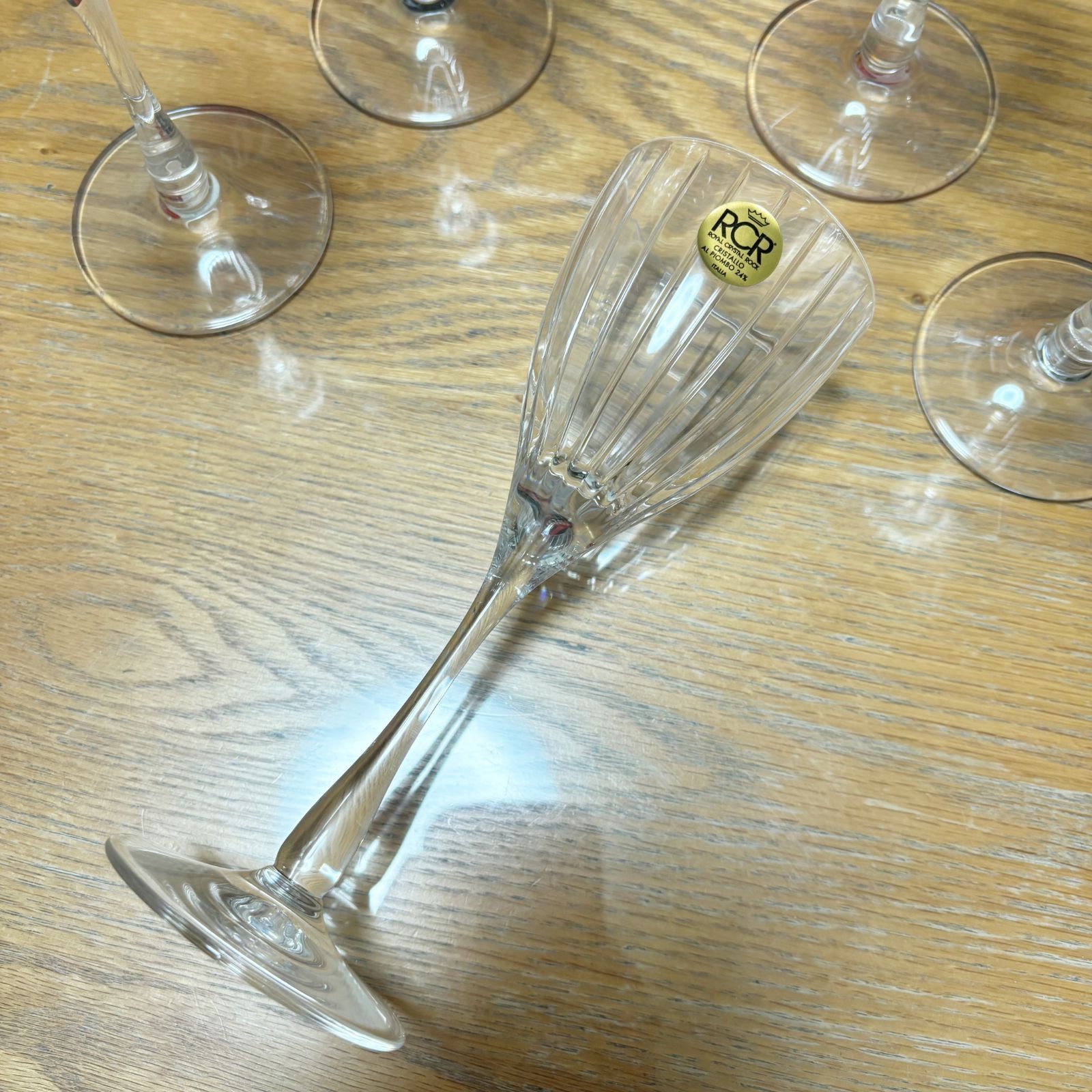 RCR Royal Crystal Rock SOLARIS ビンテージ イタリアンカット 白ワイン ワイングラス シェリーグラス セット おもてなし 来客用 食器