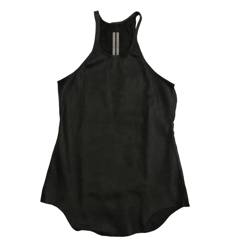 Rick Owens リックオウエンス 24 SS -LNV LIDO期 ノースリーブ レザー タンクトップ ブラック系 S