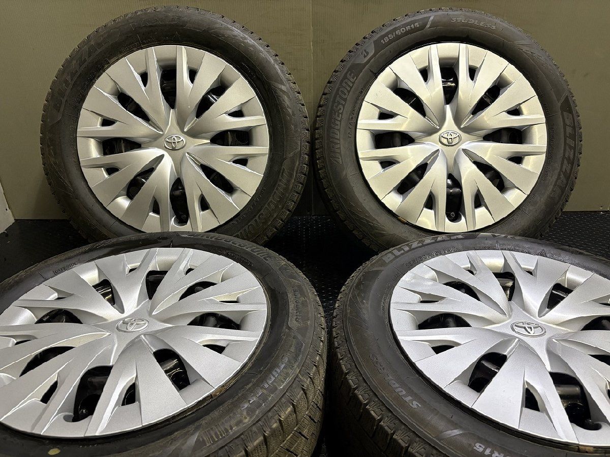 BS BLIZZAK VRX 3 185 60 R 15 スタッドレス トヨタ ヤリス ホイール 15インチ 21年製 バリ溝 KTM 589