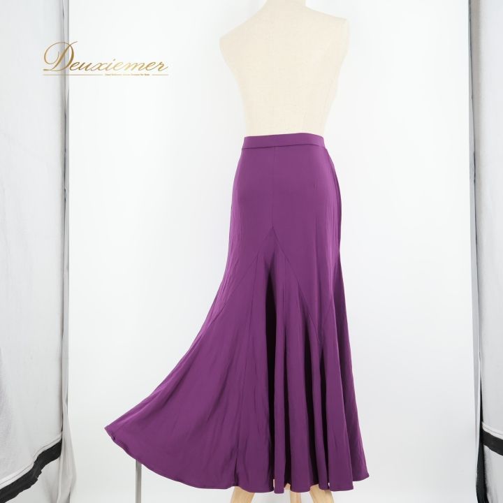 社交ダンス 衣装 スカート パープル系 チャコットロイヤルダンス