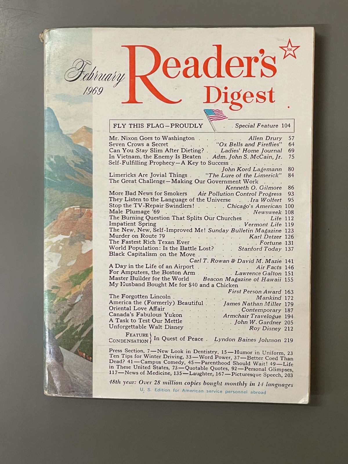 READER'S DIGEST Magazine - February, 1969