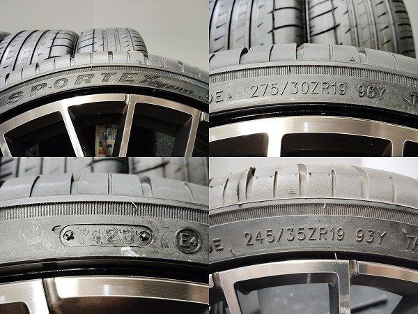  長期 SPORTEX TSH 11 245 45 ZR 19 275 30 EMN GERMANY 19インチ 8 J 38 40 BMW 3シリーズ VTG 996 19インチ タイヤ ホイールセット