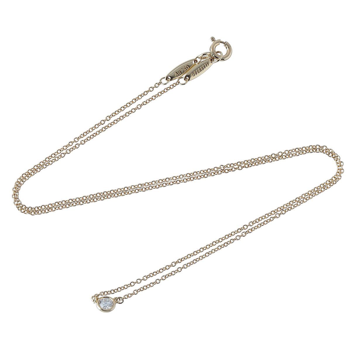 ティファニー ダイヤ ネックレス バイザヤード 枠4.4mm ダイヤ0.12ct