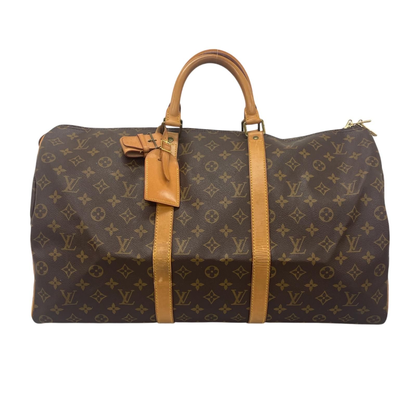 LOUIS VUITTON ルイ ヴィトン キーポル50 M 41426 ボストンバッグ モノグラムキャンバス ブラウン ユニセックス