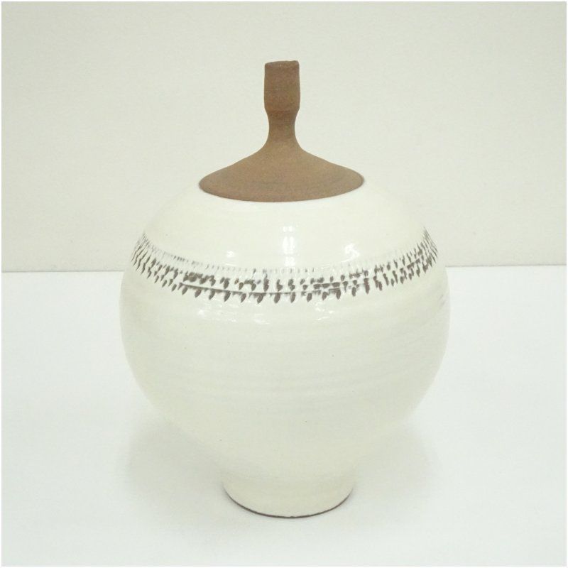 豊造 斑文飾壷（共箱） 飾り壺 飾り壺 飾壺 おしゃれ インテリア 茶道