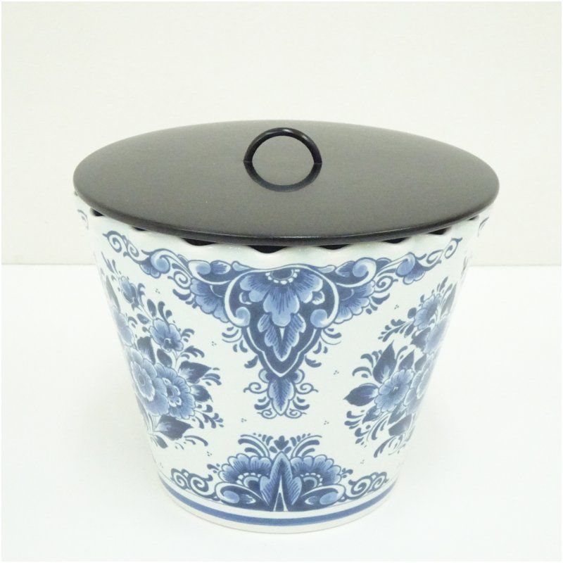 デルフト焼 染付草花文水指 水指し 茶道 茶道具 おしゃれ 水差し 抹茶