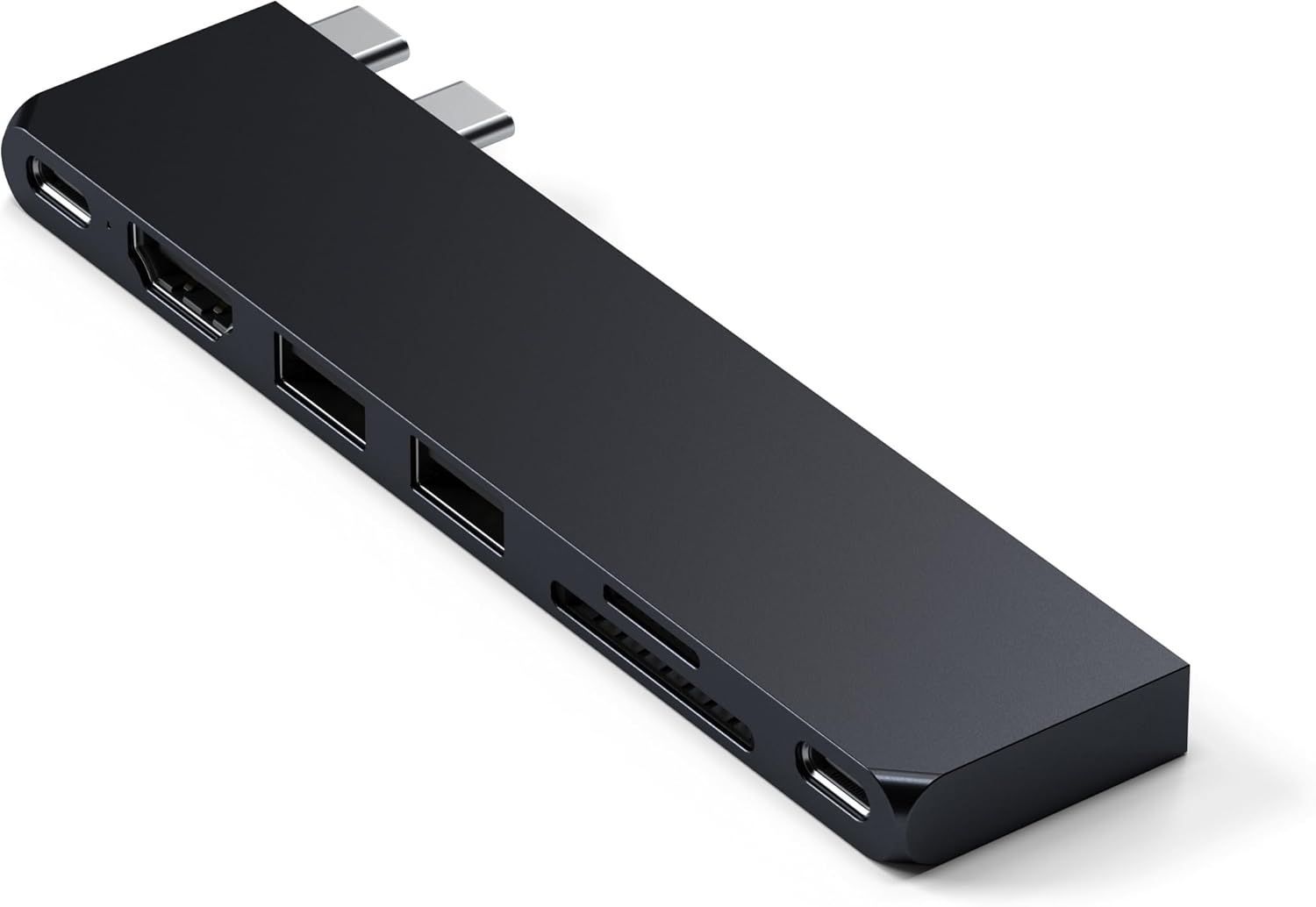 SATECHI 7 in 1 USB 4 Pro Slim USB-Cハブ 最大6 K 60 Hz 100 W PD充電 高速データ転送 3.2 Gen 2 HDMI SD MicroSDカードリーダー – MacBook Air - 対応 ミ