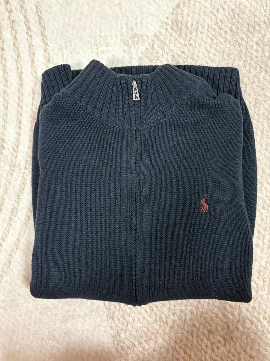 ポロ キッズ ネイビー ニット ジップアップ カーディガン 大人 55 66