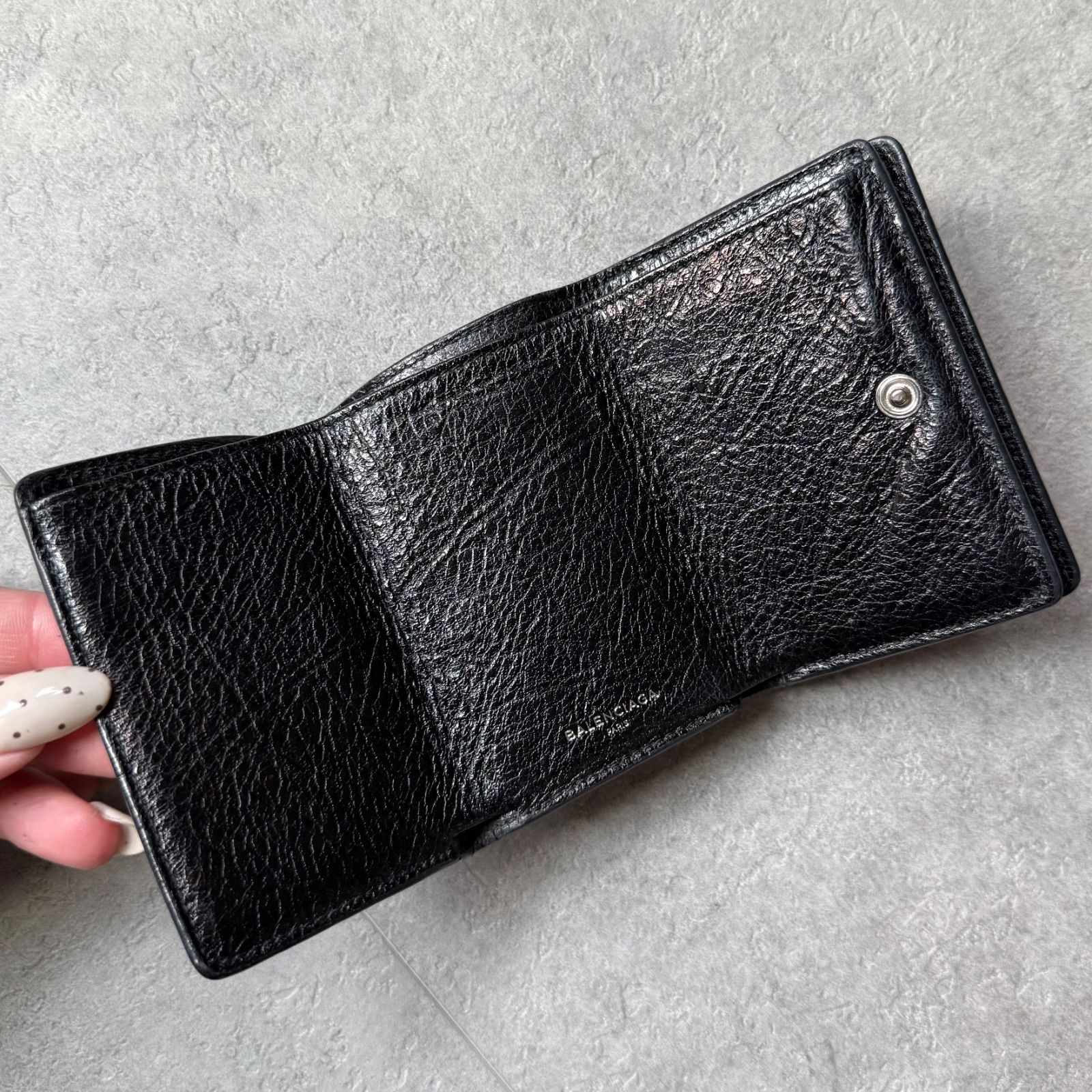美品 BALENCIAGA バレンシアガ 三つ折り財布 クラシックミニ