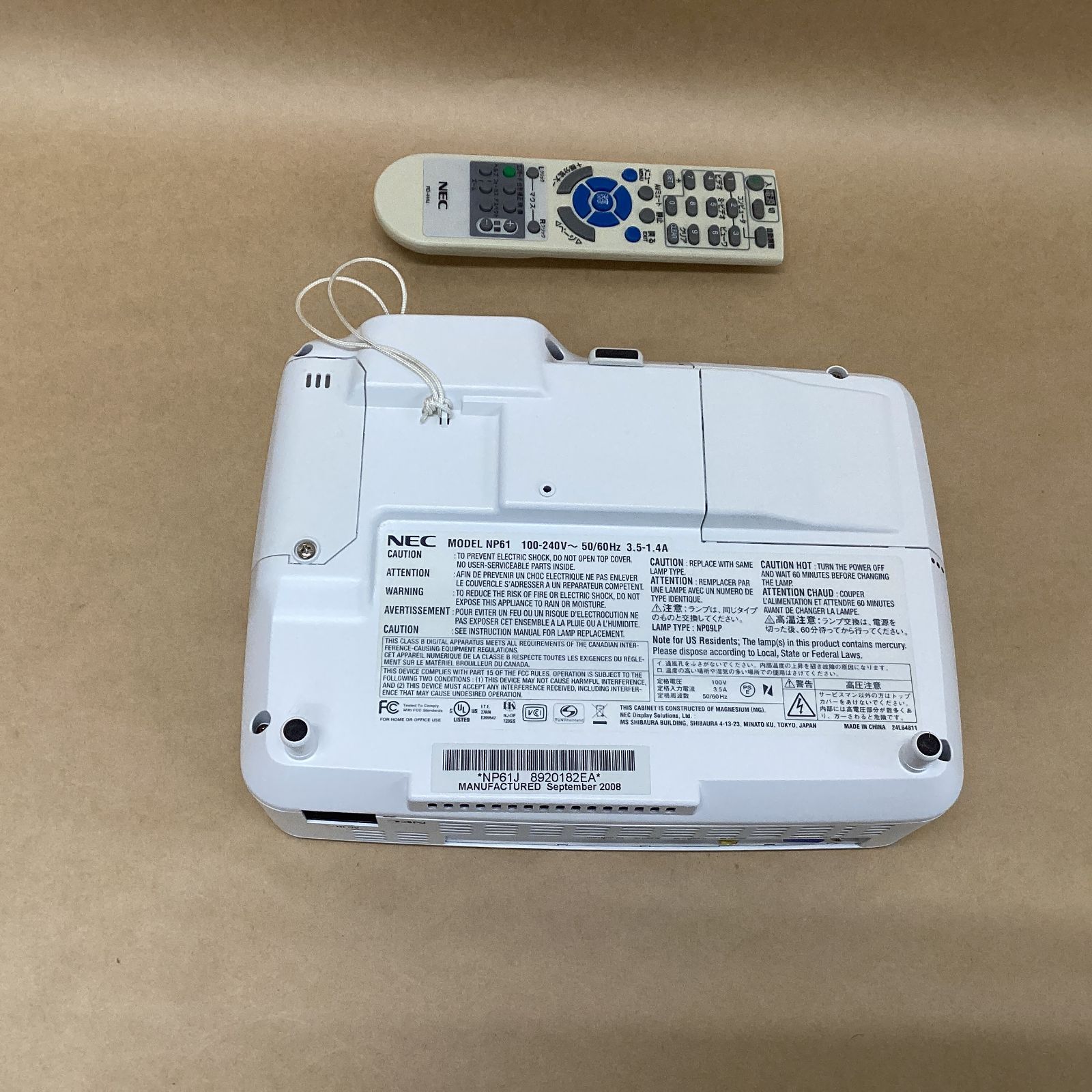 NEC プロジェクター