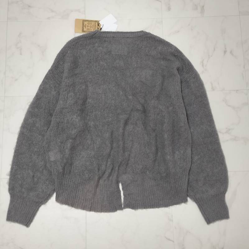 BEARDSLEY　モヘアルーズニット　グレー　フリーサイズ BEARDSLEY モヘアルーズニット グレー フリーサイズ - メルカリ