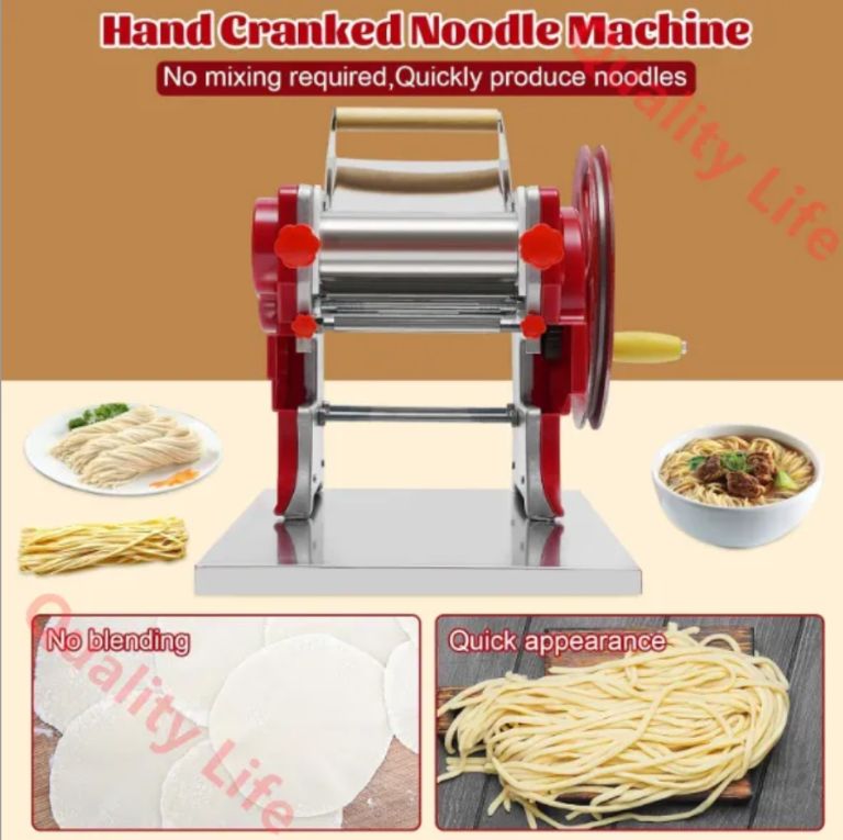製麺機 麺機 ラーメン製麺機 自宅でDIY麺類 手作り2 5 mm丸麺 6 mm うどん ステンレス鋼麺メーカー ラーメン作り器 スパゲッティ フェットチーネ ラザニア 餃子の皮に適しています Red