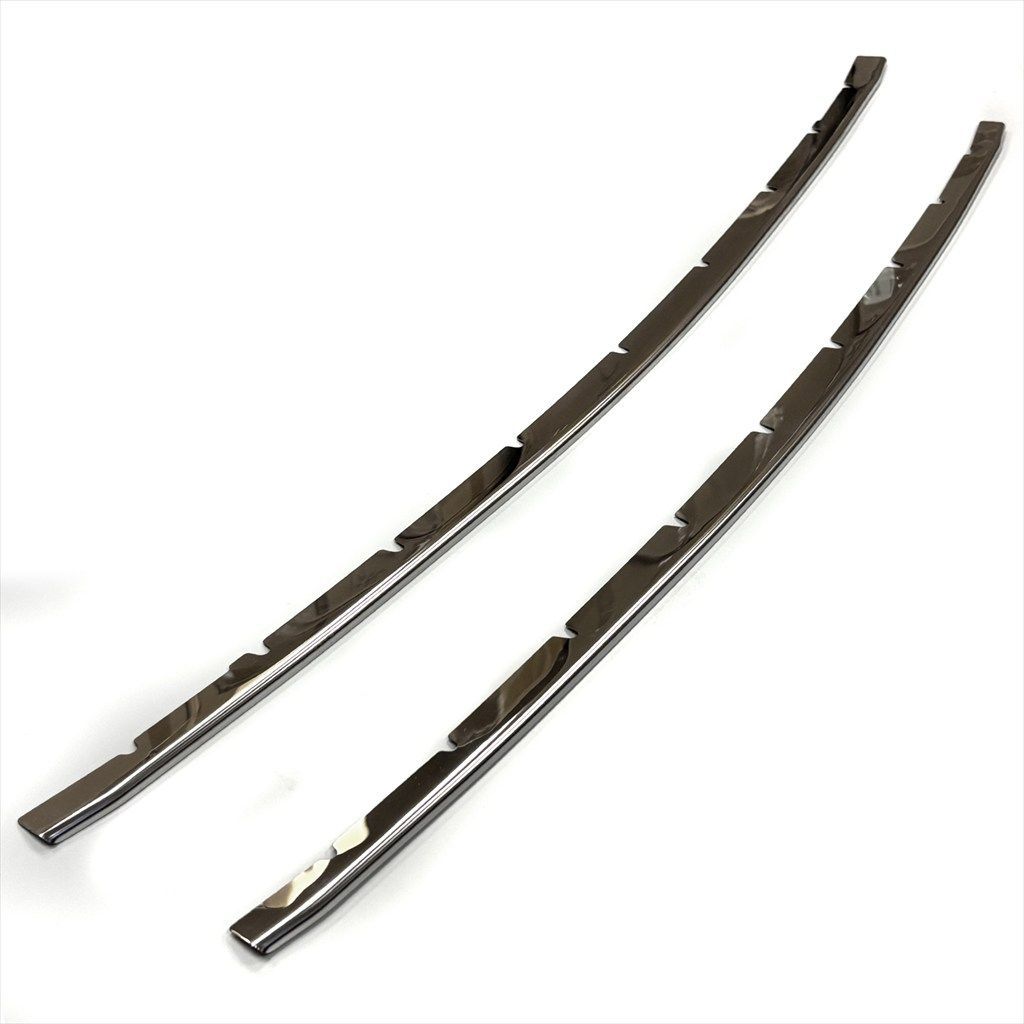 【アルファード 40系 専用】フロントバンパーグリルカバー プロテクター ガーニッシュ 傷付き防止 ステンレス製 鏡面仕上げ メッキモール アクセサリー ドレスアップ カスタム パーツ ALPHARD 外装 2P w6142