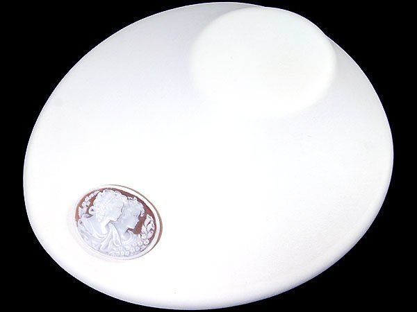 ジュエリー極】作家品サイン有り 優雅な2人の貴婦人の彫刻 高級シェル