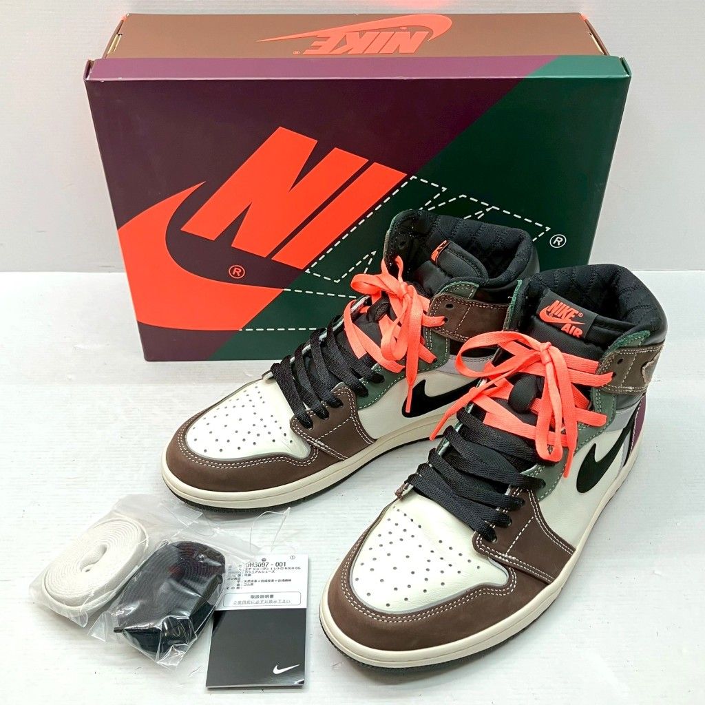 01w-5073 ナイキ NIKE AIR JORDAN 1 エア ジョーダン 1 レトロ ハイ OG クラフテッド ブラック/ブラウン/ダークチョコレート DH3097-001 28.0cm シューレース/タグ/箱つき メンズ スニーカー 【品】