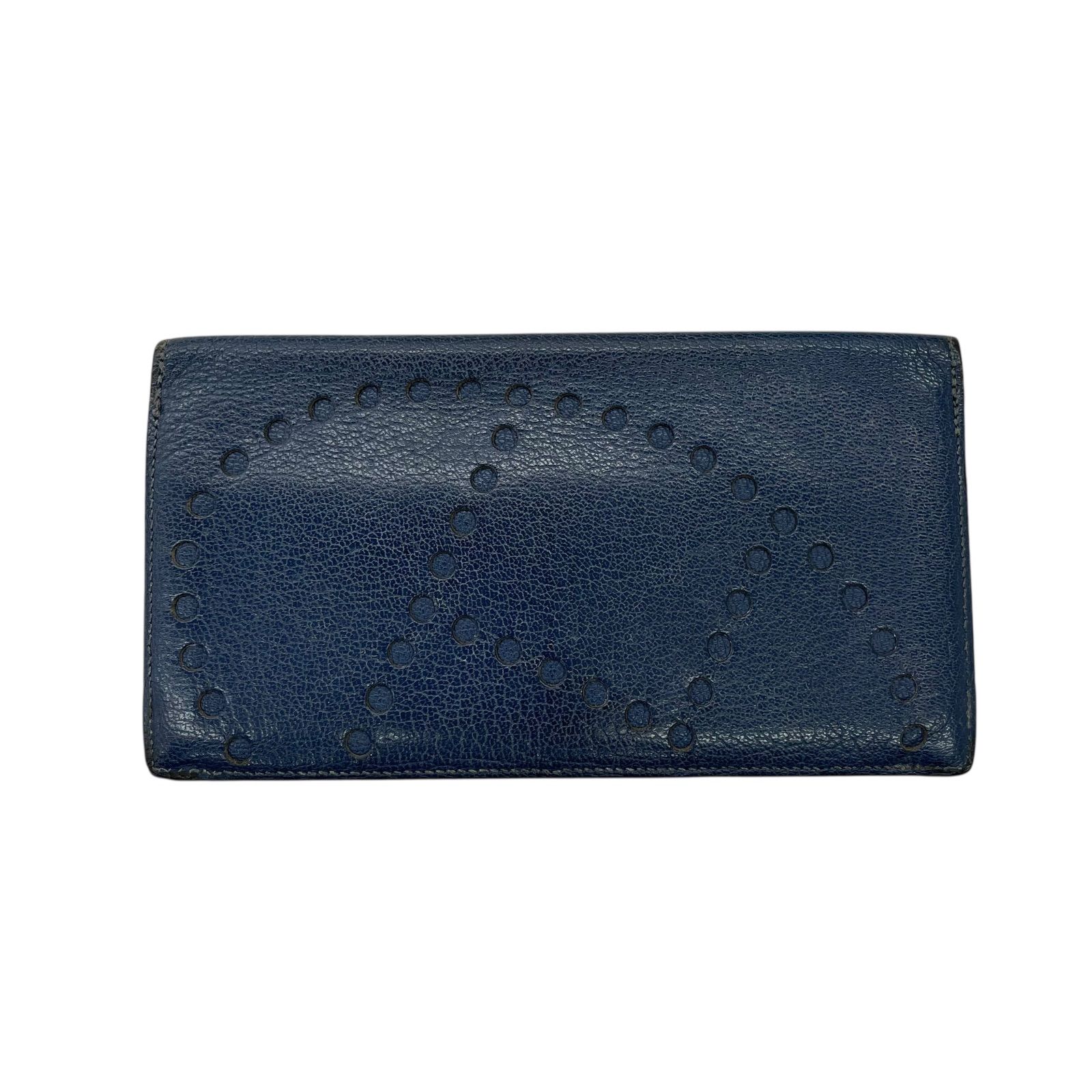 ☆EM1213 HERMES エルメス 長財布 エブリン ネイビー - メルカリ