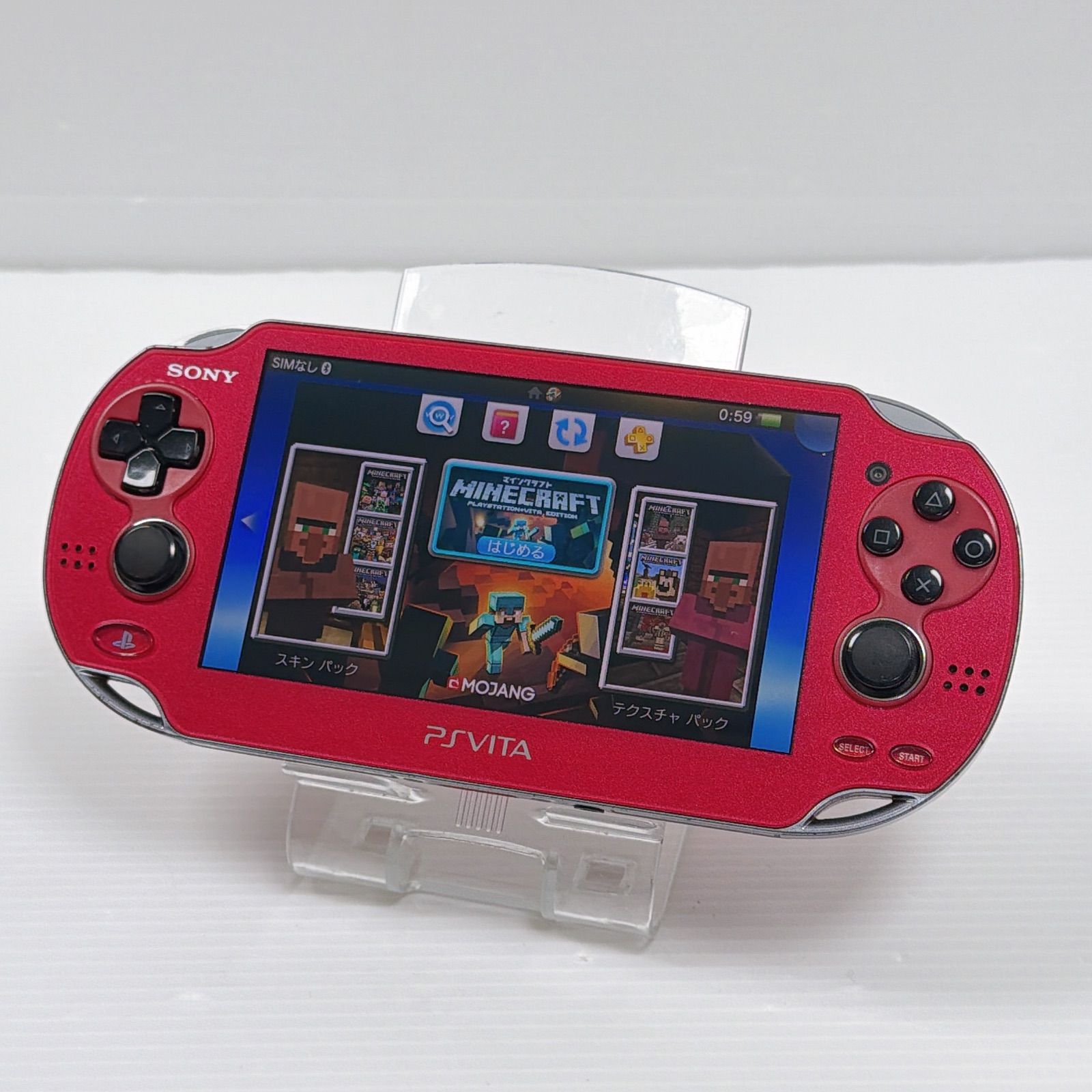 PSVITA PCH 1100 コズミックレッド PlayStation Vita FW 3.73 ソフト読込OK ソニー プレイステーション