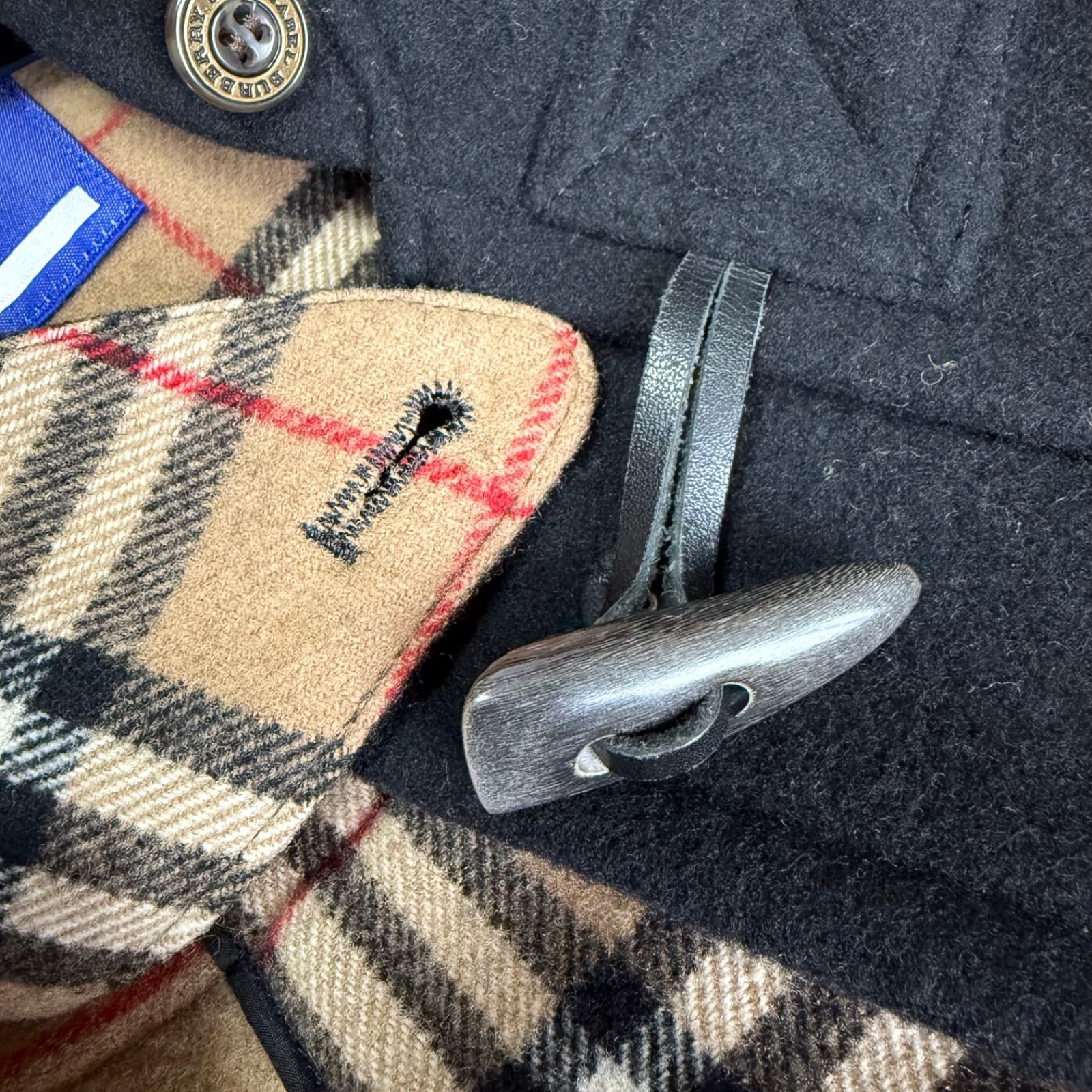 【極美品】バーバリーブルーレーベル ダッフルコート M ノヴァチェック ロング丈 極美品】バーバリーブルーレーベル ダッフルコート M ノヴァチェック