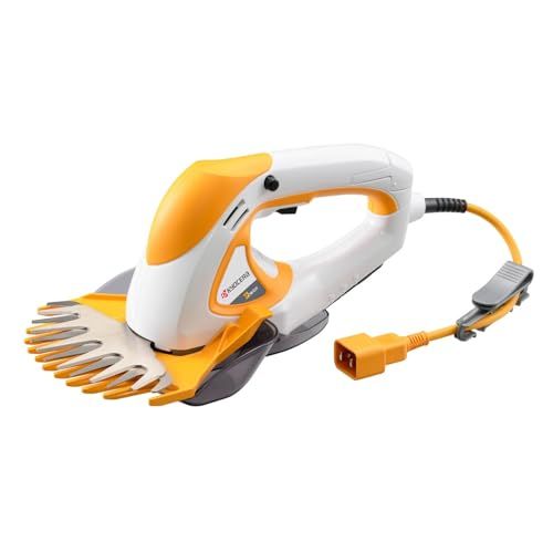 京セラ Kyocera 旧リョービ バリカン AB-1620 刈込幅160 mm キワ刈りガイド付 693951 A キワ刈りガイドで壁や刃を傷つけないでキワの芝をカット 両刃駆動 刈込高さ3段階ワンタッチ調節 切味長持ちニッケルコーテpo