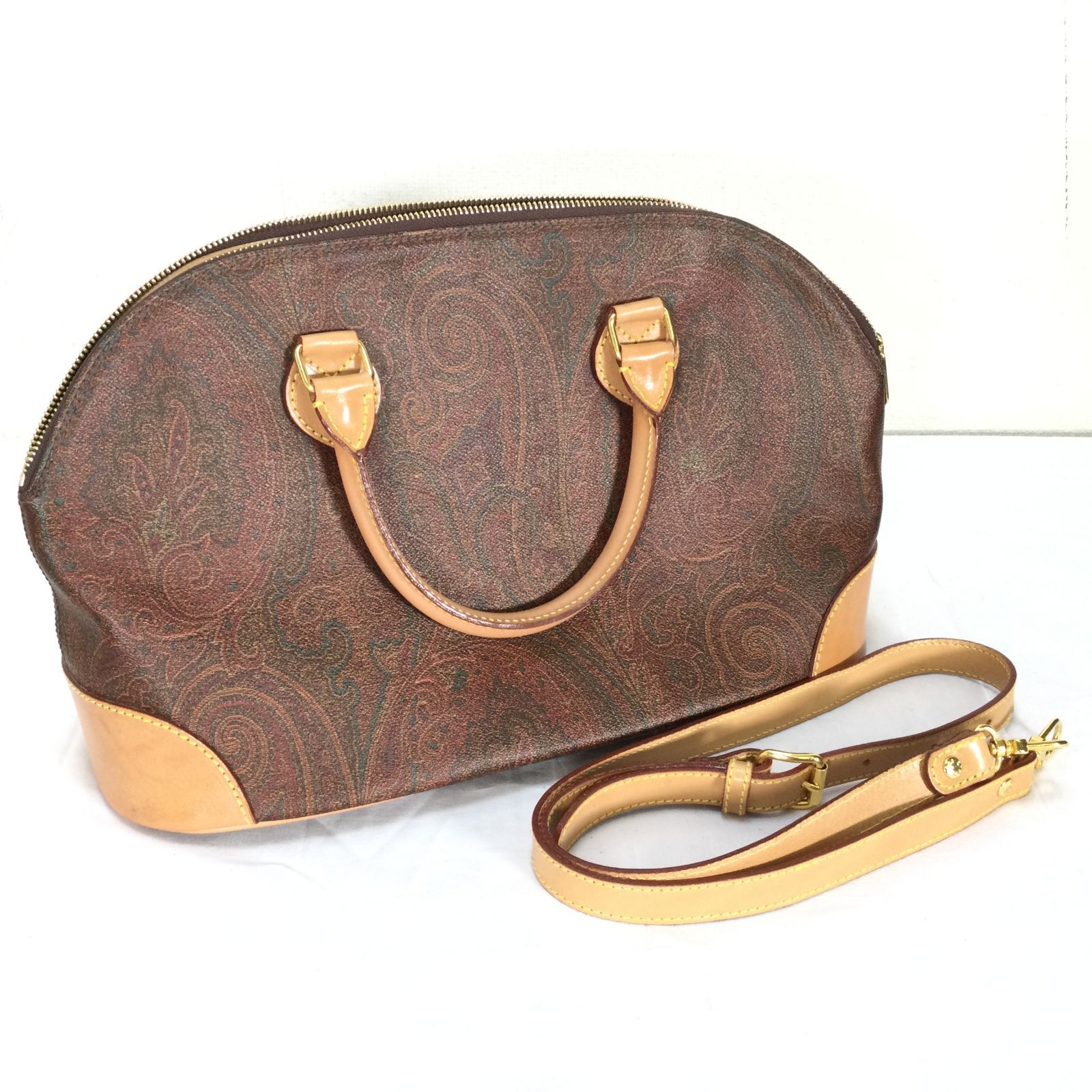 1412 ETRO エトロ 2way ハンドバッグ ショルダーバッグ ペイズリー柄 