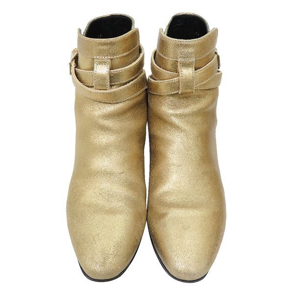 サンローランパリ WYATT JODHPUR ワイアット レザー アンクルストラップ ジョッパー ブーツ サイズ36 45602