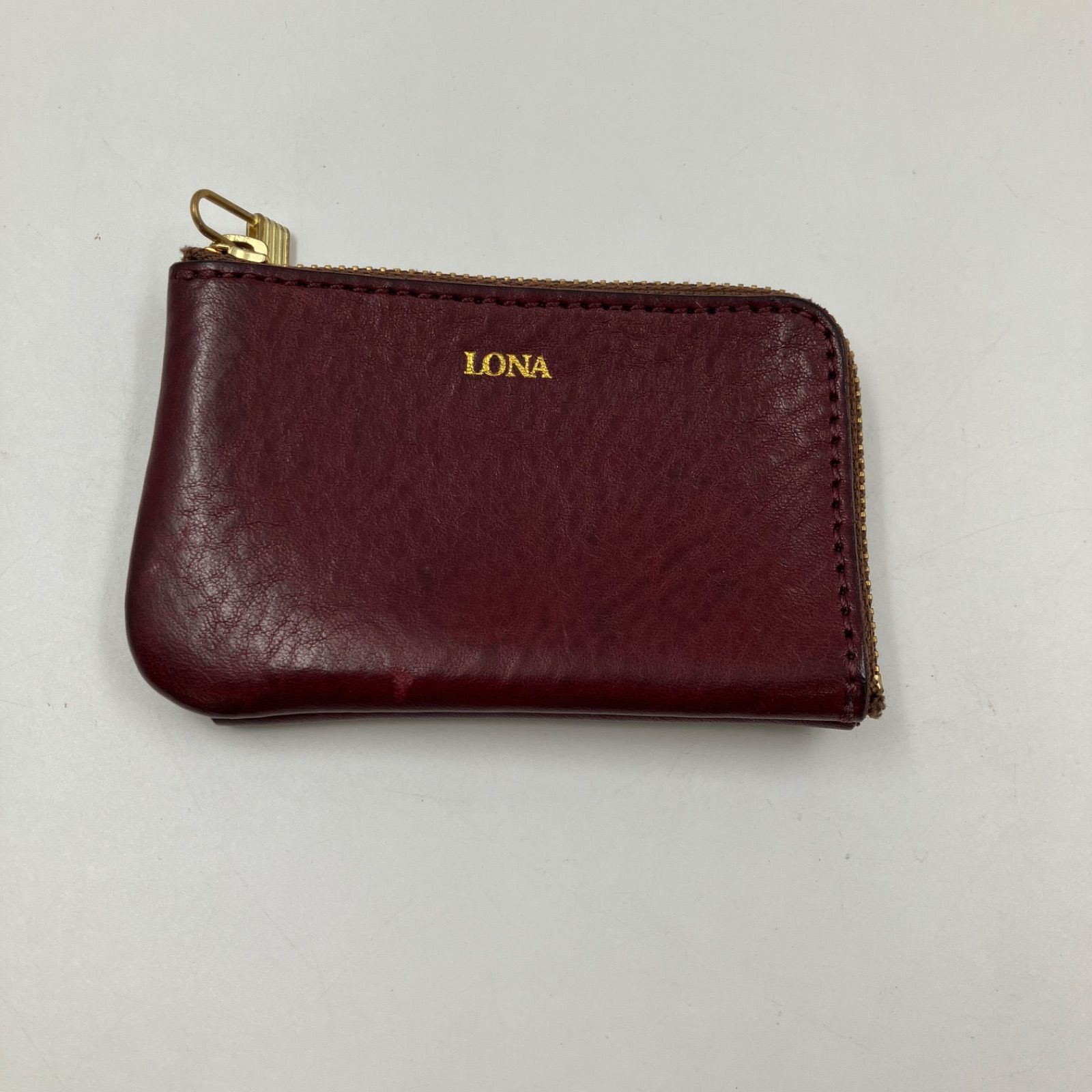 CC 2 LONA L zip coin case ワインレッド