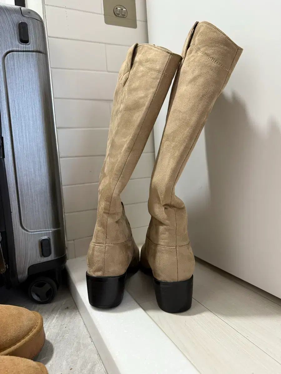 ロングブーツ カーキベージュ