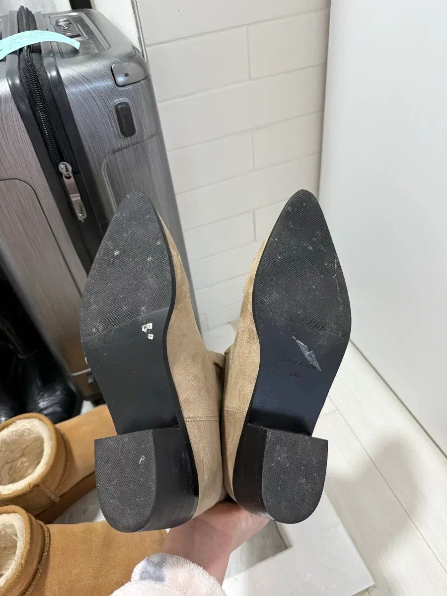  レイジーアンド ロングブーツ カーキベージュ 245 その他 ブーツ