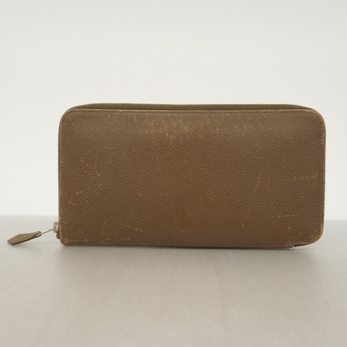 【5pa1037】エルメス 長財布 アザップロングシルクイン ヴォーエプソン トープ シルバー金具 □N刻印【中古】レディース 5pa1037】エルメス 長財布 アザップロングシルクイン ヴォーエプソン