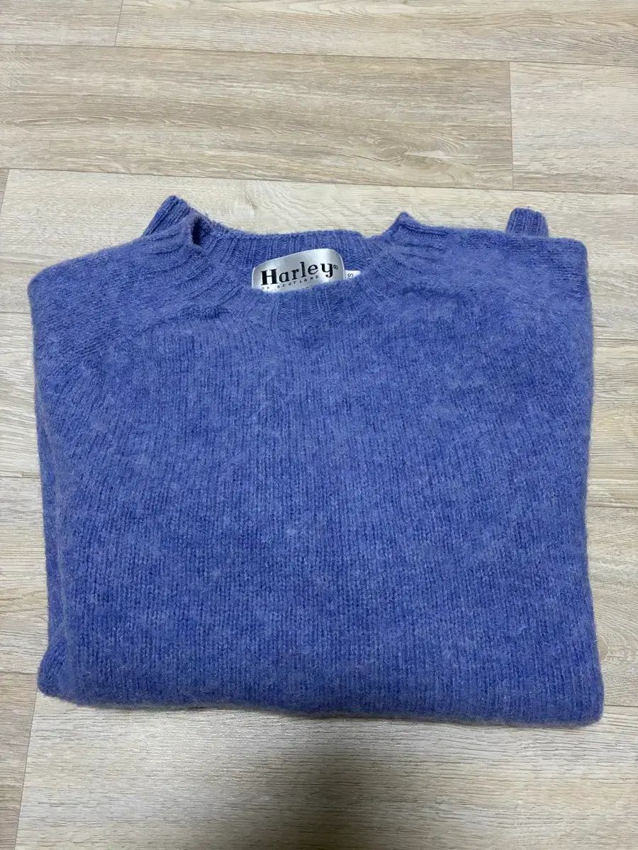 ハーレーオブスコットランド シェットランドセーター フラワー XS