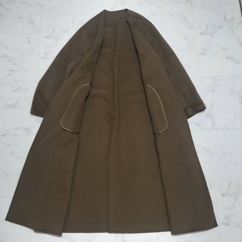 plage プラージュ ハミルトンノーカラーコート リバー ロングート