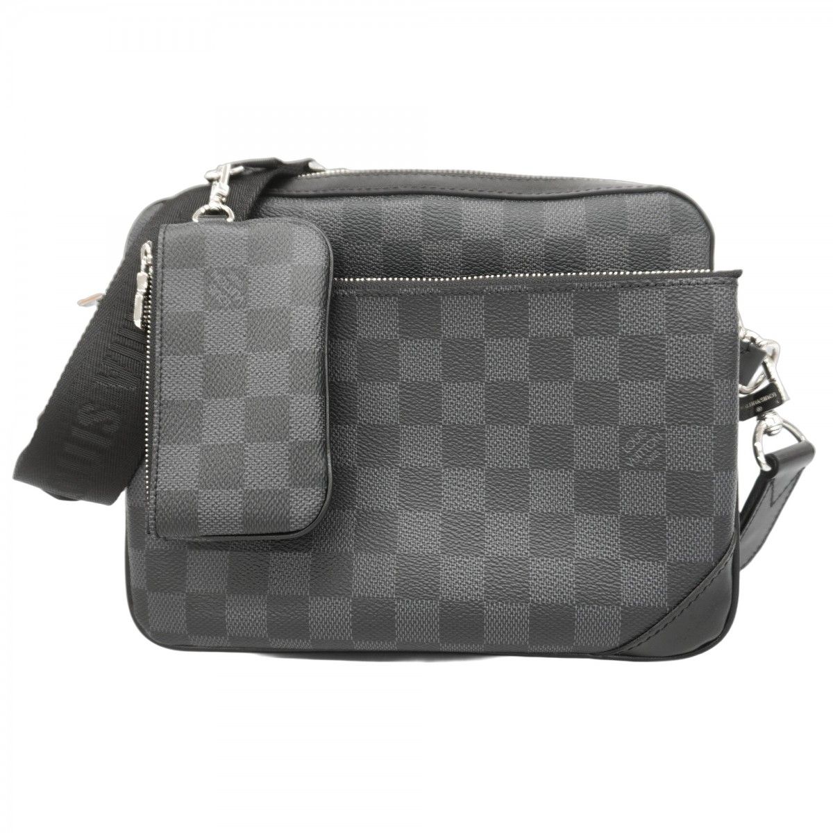 5 pa 0957-h ルイヴィトン ショルダーバッグ ダミエ グラフィット トリオメッセンジャー N 40519 ブラック メンズ