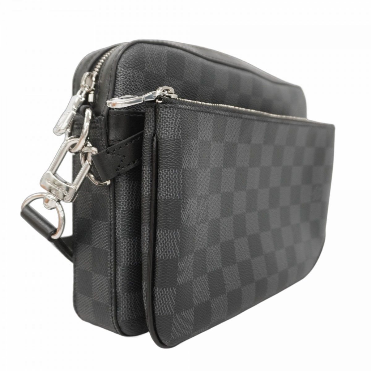 5 pa 0957-h ルイヴィトン ショルダーバッグ ダミエ グラフィット トリオメッセンジャー N 40519 ブラック メンズ