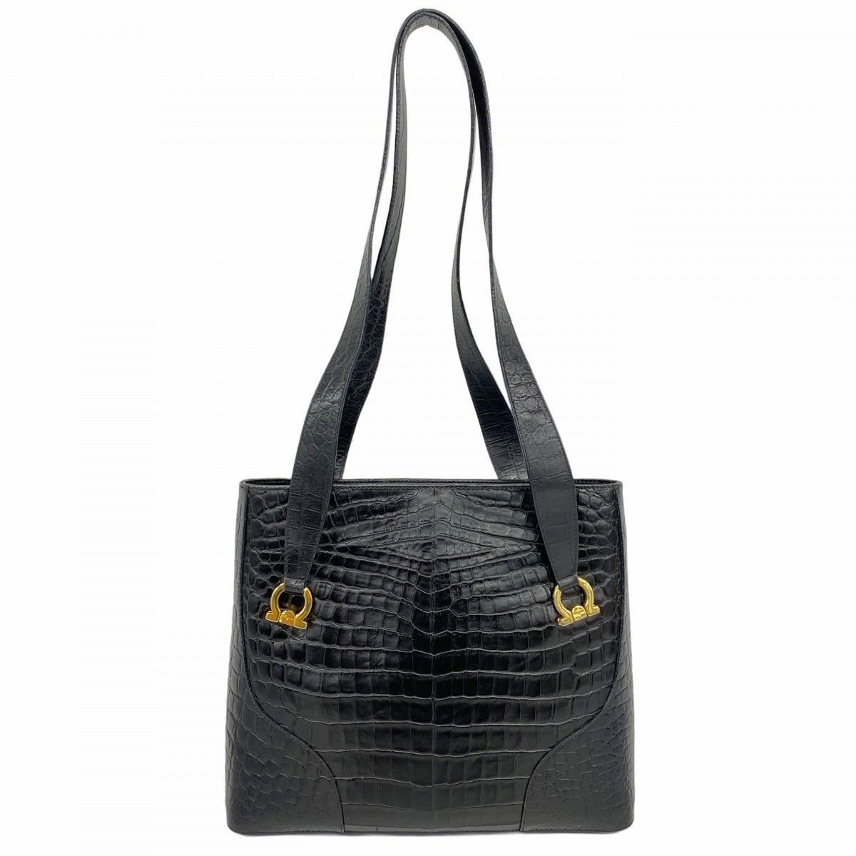 ✨美品✨サルヴァトーレフェラガモ ショルダーバッグ ブラック レザー ロゴ金具 5pa0978】サルヴァトーレフェラガモ ショルダーバッグ ガンチーニ